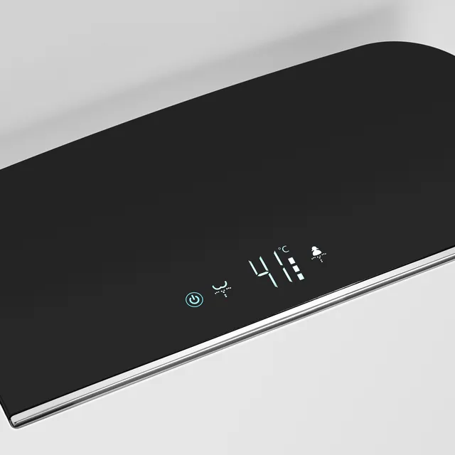 Close-up of the K1 black display panel with lit icons