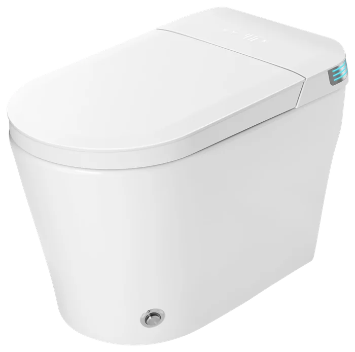 LORENTIS K68 smart toilet: white body with a lit side panel